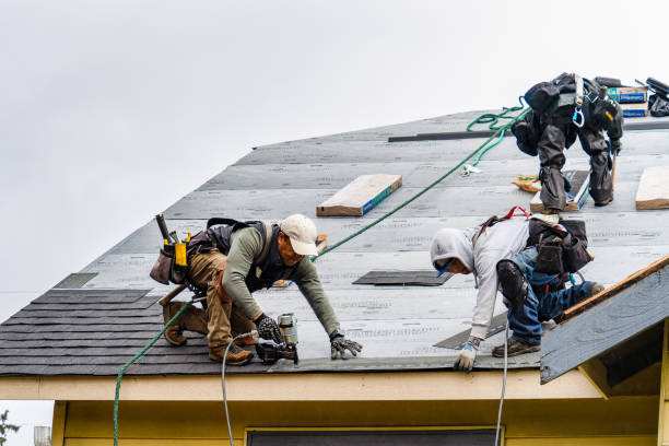 Professional Gutter Installation technician working in Guilderland, NY